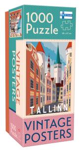 Puzzle Vintage Tallinn 1000 elementów. Wydawca: Tactic. Multiszop.pl Opakowanie Puzzle Vintage Tallinn 1000 elementów