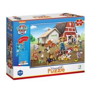Puzzle Wimmel 60 Psi Patrol Na farmie. Wydawca: Dodo. Multiszop.pl Opakowanie Puzzle Wimmel 60 Psi Patrol Na farmie