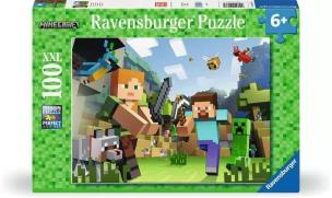 Puzzle XXL 100 Minecraft. Wydawca: Ravensburger. Multiszop.pl Opakowanie Puzzle XXL 100 Minecraft