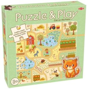 Puzzle z grą: Kot na farmie. Wydawca: Tactic. Multiszop.pl Opakowanie Puzzle z grą: Kot na farmie
