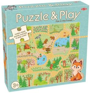 Puzzle z grą: Lis w lesie. Wydawca: Tactic. Multiszop.pl Opakowanie Puzzle z grą: Lis w lesie
