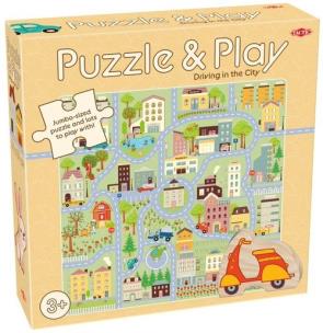 Puzzle z grą: Miejska przygoda. Wydawca: Tactic. Multiszop.pl Opakowanie Puzzle z grą: Miejska przygoda
