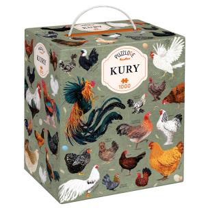 Puzzlove CzuCzu Kury 1000 elementów. Wydawca: Bright Junior Media. Multiszop.pl Opakowanie Puzzlove CzuCzu Kury 1000 elementów