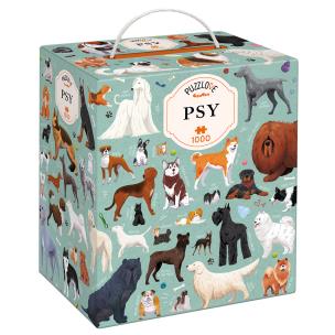 Puzzlove CzuCzu Psy 1000 elementów. Wydawca: Bright Junior Media. Multiszop.pl Opakowanie Puzzlove CzuCzu Psy 1000 elementów