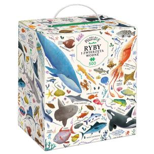 Puzzlove CzuCzu Ryby i zwierzęta wodne 500 puzzle rodzinne. Autor: Opracowanie zbiorowe. Multiszop.pl Okładka książki Puzzlove CzuCzu Ryby i zwierzęta wodne 500 puzzle rodzinne