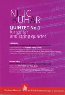 Quintet No. 1 for guitar and string quartet. Autor: Nejc Kuhar. Multiszop.pl Okładka książki Quintet No. 1 for guitar and string quartet
