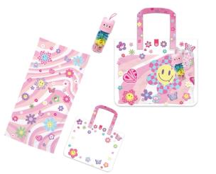 Opakowanie Ręcznik plażowy w torbie kwiatki