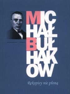 Okładka książki Rękopisy nie płoną