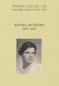 Okładka książki Renata Dutkowa 1927-2015