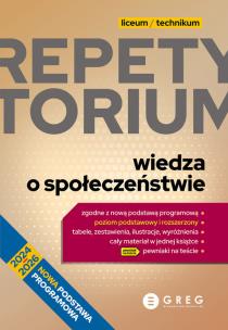 Okładka książki Repetytorium - liceum/technikum - wiedza o społeczeństwie - 2024-2026