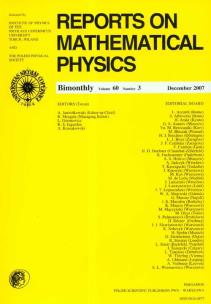 Opakowanie Reports on Mathematical Physics 60/3