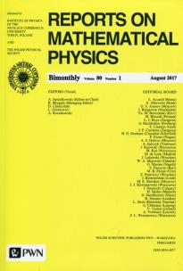 Okładka książki Reports on Mathematical Physics 69/3 /2012
