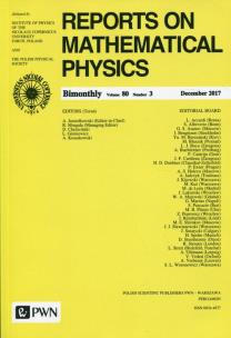 Opakowanie Reports on Mathematical Physics 70/3 Pergamon