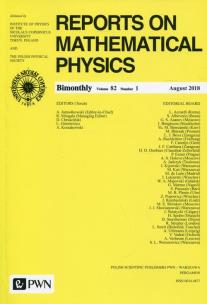 Opakowanie Reports on Mathematical Physics 72/3