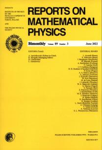 Opakowanie Reports on Mathematical Physics 89/3 2022