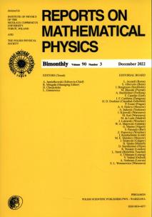 Opakowanie Reports on Mathematical Physics 90/3