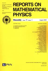 Opakowanie Reports on Mathematical Physics 92/1
