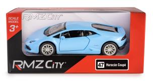RMZ City Lamborghini Huracan LP610-4 sky blue edition w skali 1:36. Wydawca: Daffi. Multiszop.pl Opakowanie RMZ City Lamborghini Huracan LP610-4 sky blue edition w skali 1:36