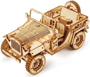 Opakowanie ROBOTIME Drewniane Puzzle 3D - Jeep Wojskowy