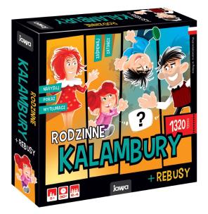 Rodzinne kalambury i rebusy JAWA. Wydawca: Jawa. Multiszop.pl Opakowanie Rodzinne kalambury i rebusy JAWA