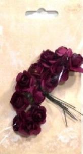 Opakowanie Różyczki papierowe 12szt bordowe