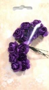 Opakowanie Różyczki papierowe 12szt ciemnofioletowe