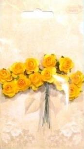 Opakowanie Różyczki papierowe 12szt żółte