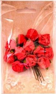 Opakowanie Różyczki z pianki czerwone 2cm 12szt