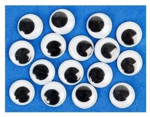 Opakowanie Ruchome oczka 15mm 24szt