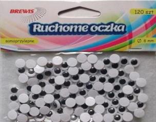 Opakowanie Ruchome oczka 8mm 120szt