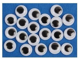 Opakowanie Ruchome oczka owal 20mm 12szt