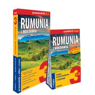 Rumunia i Mołdawia 3w1: przewodnik + atlas + mapa. Autor: Stanislaw Figiel. Multiszop.pl Okładka książki Rumunia i Mołdawia 3w1: przewodnik + atlas + mapa