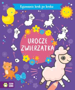Rysowanie krok po kroku. Urocze zwierzątka. Autor: Opracowanie zbiorowe. Multiszop.pl Okładka książki Rysowanie krok po kroku. Urocze zwierzątka