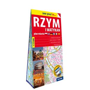Okładka książki Rzym i Watykan papierowy plan miasta 1:12 000