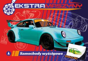Samochody wyścigowe. Ekstramaszyny. Autor: Kochanowska-Sabljak Agnieszka, Regner Marek. Multiszop.pl Okładka książki Samochody wyścigowe. Ekstramaszyny