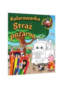 Okładka książki Samochodzik Franek. Kolorowanka. Straż pożarna