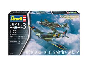 Samolot 1:72 Me BF-109G-10 & Spitfire Mk.V. Wydawca: Revell. Multiszop.pl Opakowanie Samolot 1:72 Me BF-109G-10 & Spitfire Mk.V
