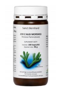 Sanct Bernhard Jod z algi morskiej morszczyn pęcherzykowaty 180kaps. Producent: Sanct Bernhard. Multiszop.pl Zdjęcie produktu Sanct Bernhard Jod z algi morskiej morszczyn pęcherzykowaty 180kaps