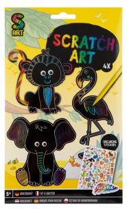 Opakowanie Scratch Art zwierzątka do rysowania 4 sztuki