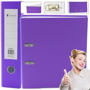 Segregator A4/75mm purpurowy. Wydawca: Leantoys. Multiszop.pl Opakowanie Segregator A4/75mm purpurowy