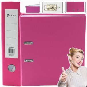 Segregator A4/75mm różowy. Wydawca: Leantoys. Multiszop.pl Opakowanie Segregator A4/75mm różowy