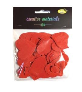 Opakowanie Serca czerwone z pianki samoprzylepnej 66szt