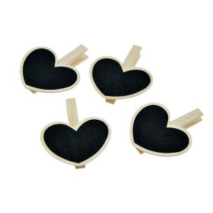 Opakowanie Serca klamerki z tablicówką 4szt