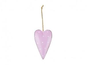 Opakowanie Serce zawieszka metalowa fioletowa 6,5cm