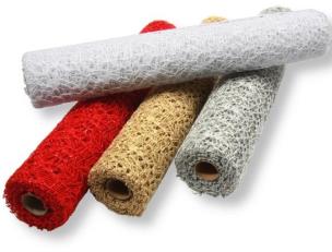 Opakowanie Siatka koronkowa brokatowa 36cmx5m