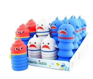 Opakowanie Silikonowy rozkładany piórnik Rekin MIX