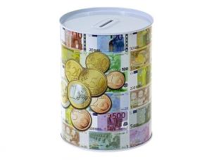 Opakowanie Skarbonka duża metalowa waluta Euro