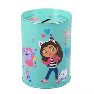 Opakowanie Skarbonka metalowa okrągła Koci Domek Gabby