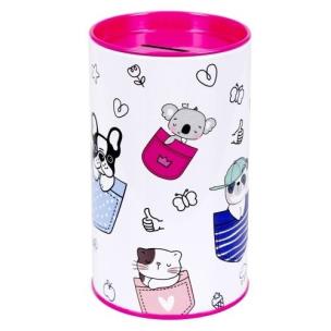 Opakowanie Skarbonka metalowa okrągła Minisy