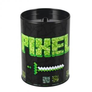 Opakowanie Skarbonka metalowa okrągła Pixel Game